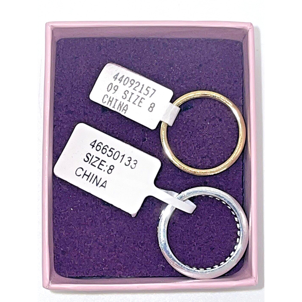 Palm Beach two gold and silver rings Size 8